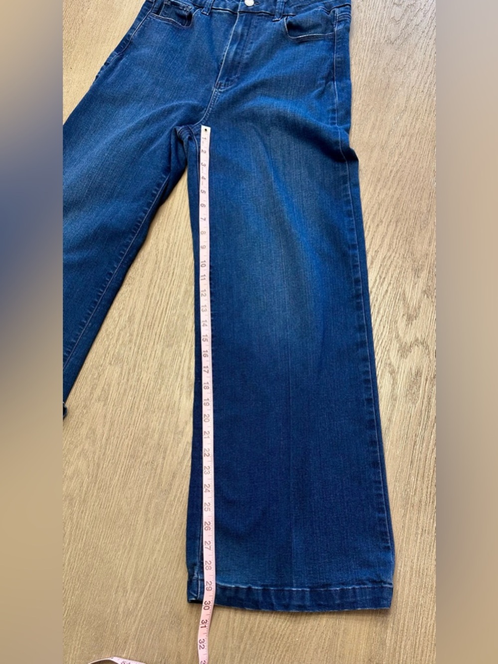 PAIGE Dark Indigo Wide-Leg Jeans - Picture 9 of 11